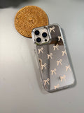 Iphone 16 Pro Max Cute Reflective Pink Ribbon Bow Cover