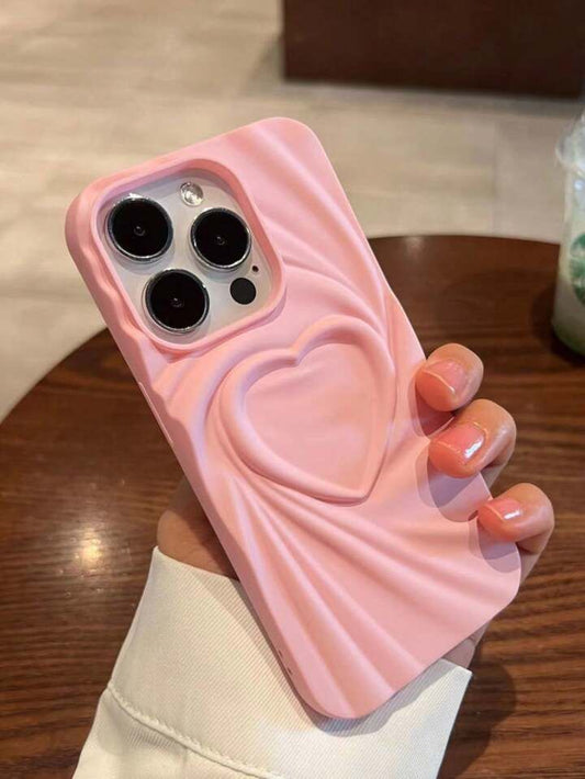 Iphone 14 Pro 3D Heart Design Cover