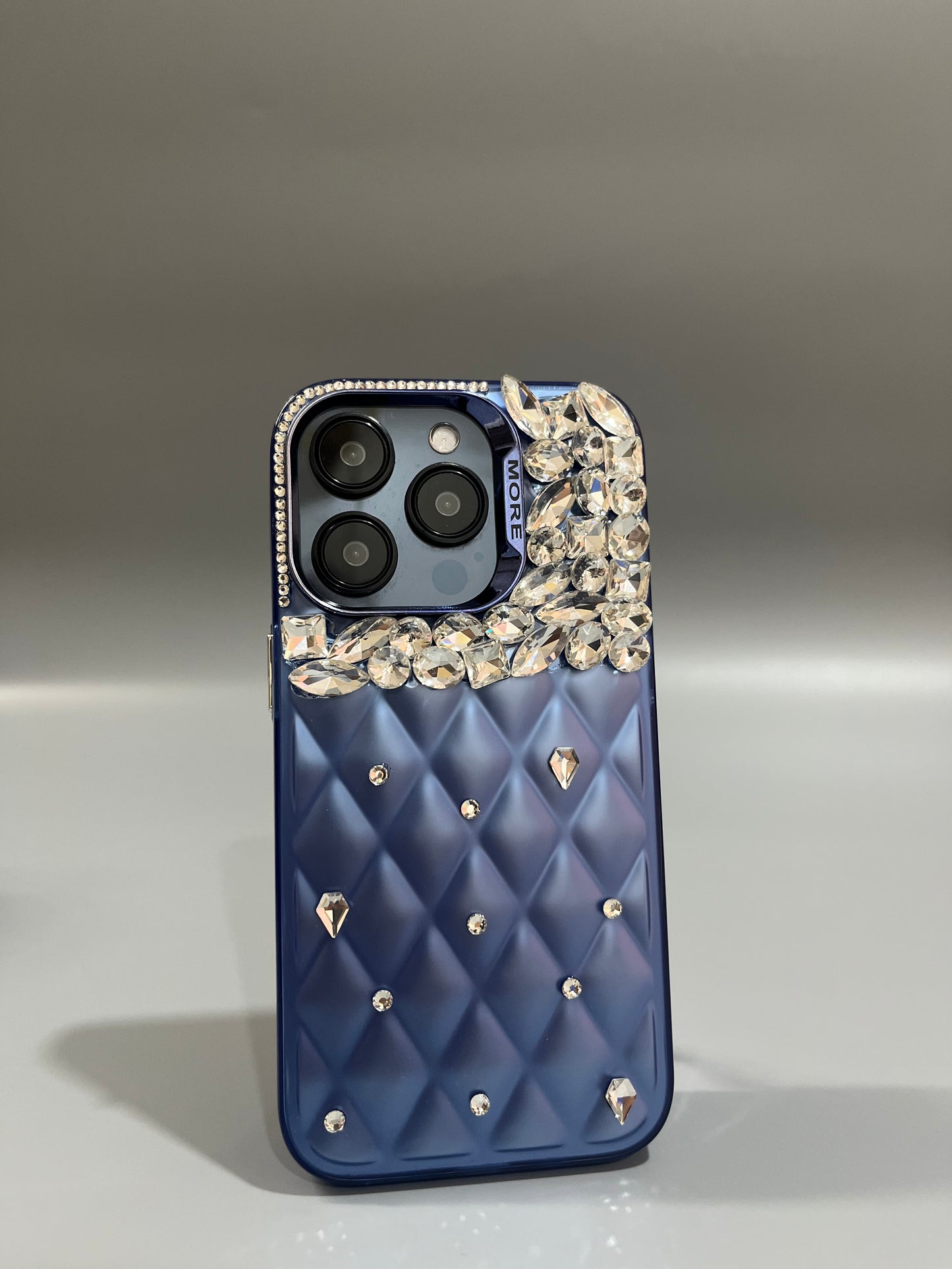 Iphone 15 Pro Max luxury Quilted Rhinestone Cover