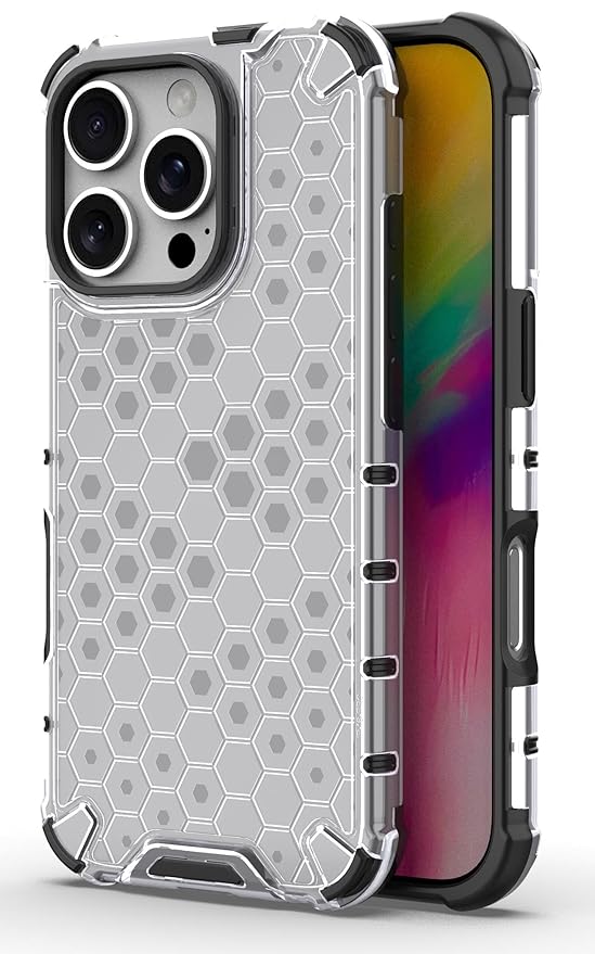 Iphone 16 Pro Honeycomb Shockproof Bumper Cover