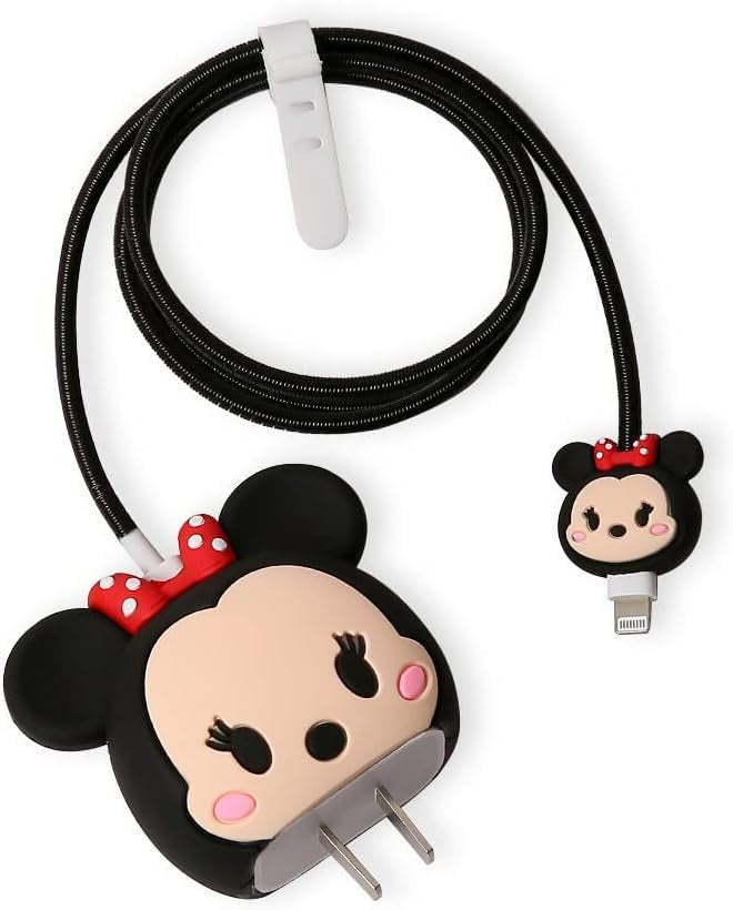 Iphone Charger Cover - Minnie Mouse (With Wire Protector)