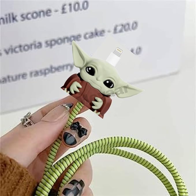 Iphone Charger Cover - Star Wars Yoda (With Wire Protector)