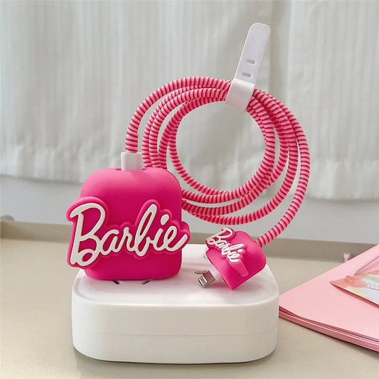 Iphone Charger Cover - Barbie (With Wire Protector)