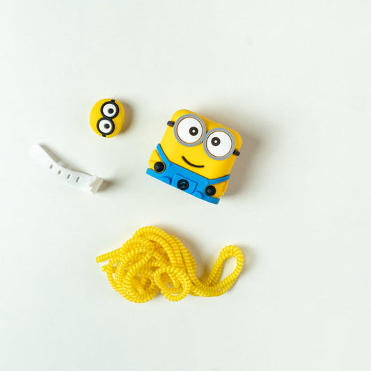 Iphone Charger Cover - Minion (With Wire Protector)