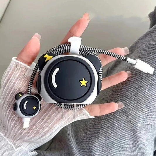 Iphone Charger Cover - Cute Astronaut (With Wire Protector)