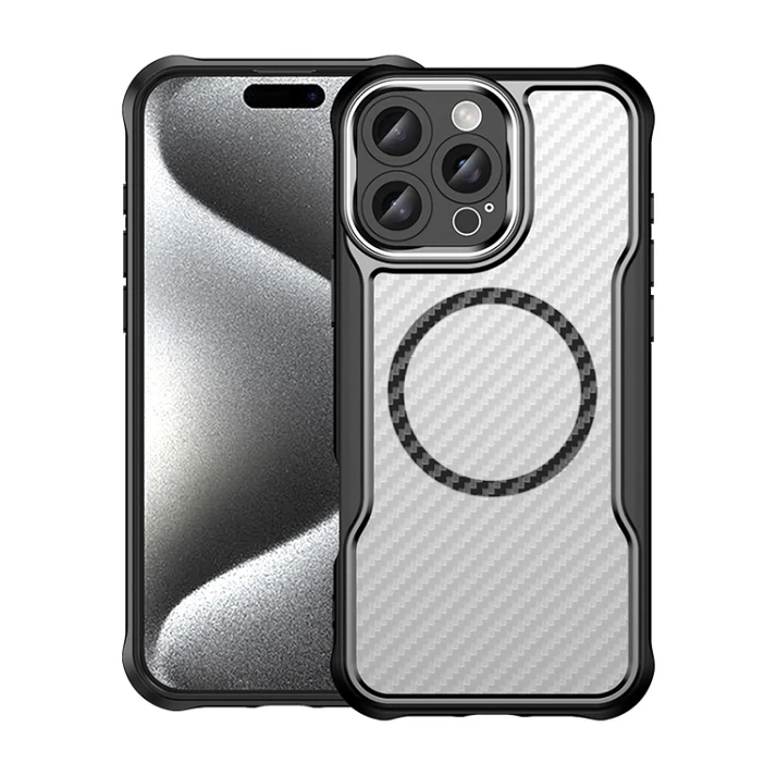 Iphone 15 Pro Max Carbon Magsafe Transparent Cover
