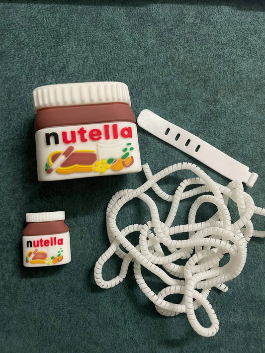 Iphone Charger Cover - Nutella Jar (With Wire Protector)