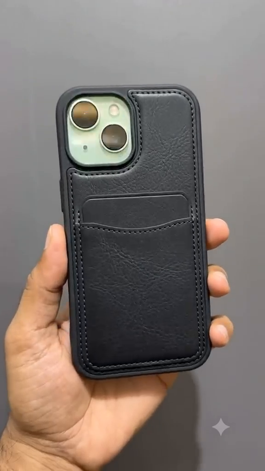 iPhone 14 Premium Leather Wallet Cover