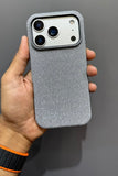 iPhone LuxeGlitter Leather Cover (Shiny Grey)