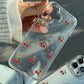 Clear 3D Cherry Luxe Cover - Soft & Stylish