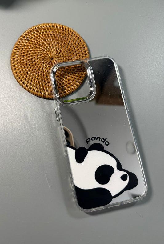 Iphone 15 Plus Cute Reflective Sleeping Panda Cover