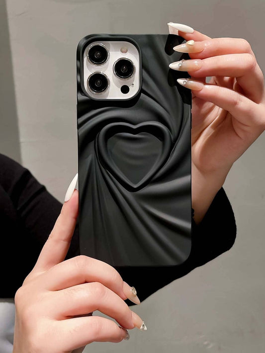 Iphone 16 3D Heart Design Cover