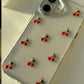 Clear 3D Cherry Luxe Cover - Soft & Stylish