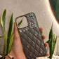 Iphone 15 Pro Max luxury Quilted Rhinestone Cover