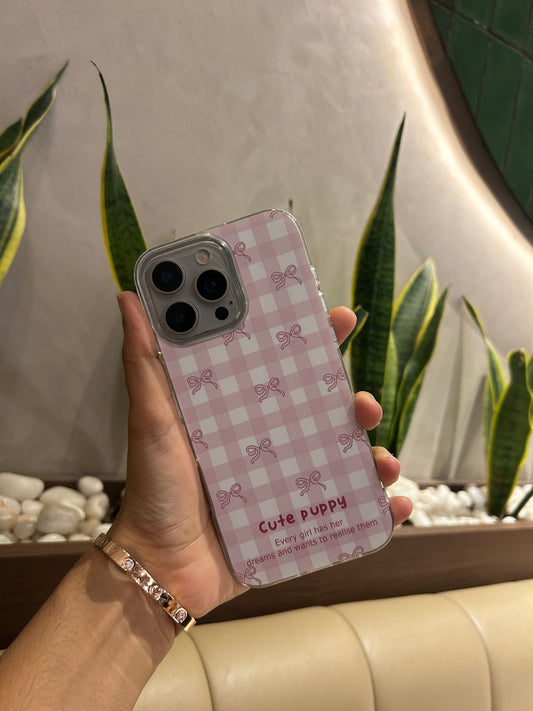 Iphone 16 Pro Max Cute Pink Ribbon Bow Cover