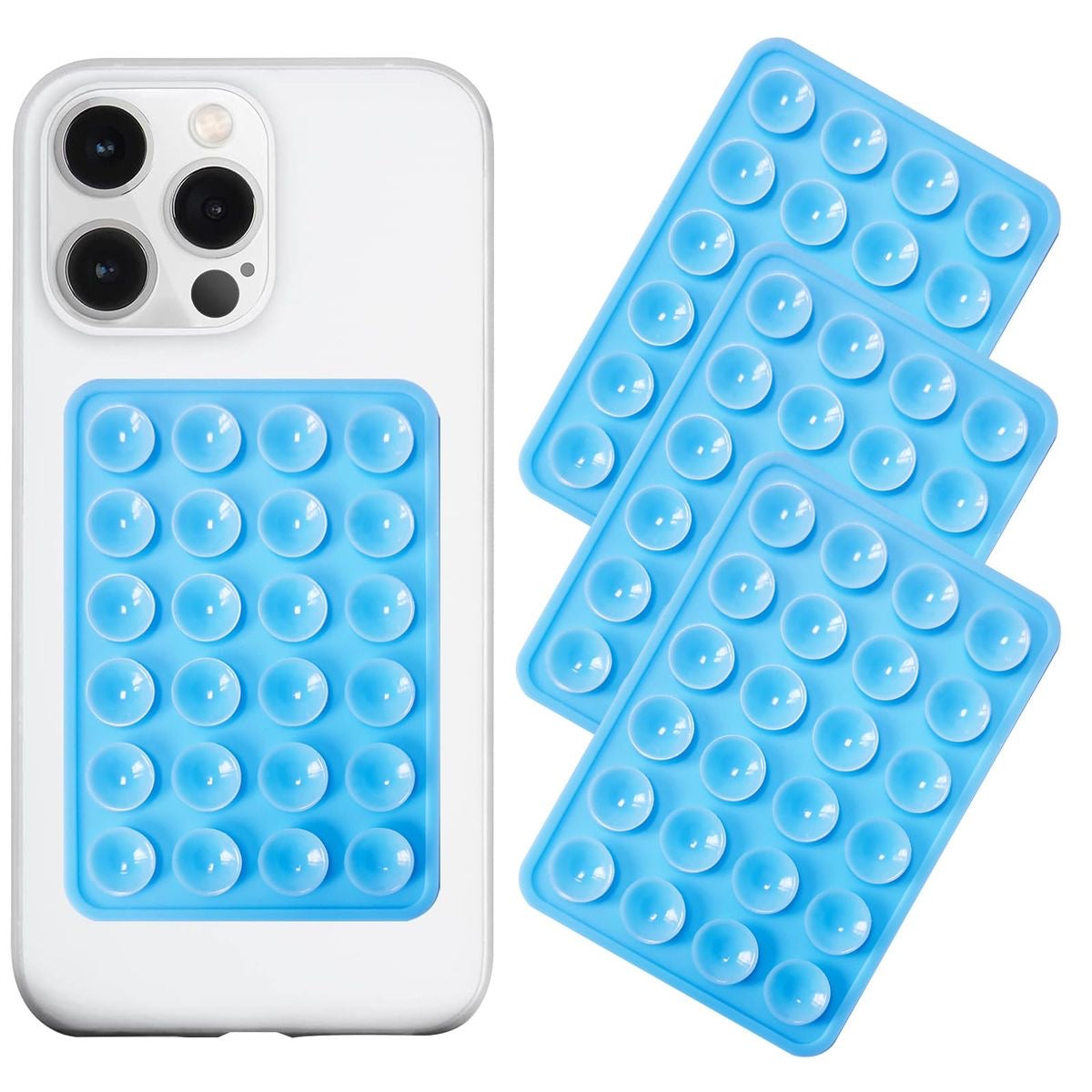 Removable Silicone Double Sided Suction Phone Holder (Pack of 4)