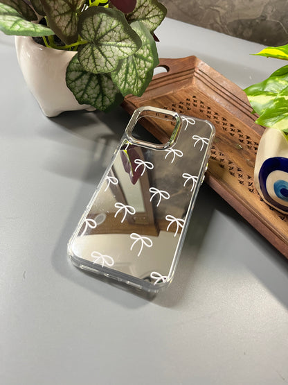 Iphone 15 Plus Cute Reflective Bow Cover