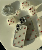 Clear 3D Cherry Luxe Cover - Soft & Stylish