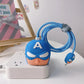 Iphone Charger Cover - Captain America (With Wire Protector)