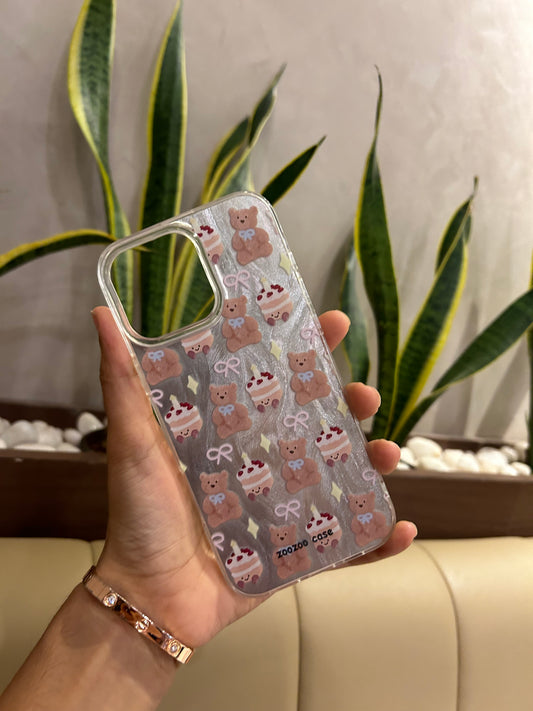 Iphone 15 Plus Cute Teddy Bear Cover