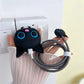 Iphone Charger Cover - Black Kitty (With Wire Protector)