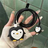 Iphone Charger Cover - Penguin (With Wire Protector)
