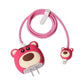 Iphone Charger Cover - Pink Bear Lotso (With Wire Protector)