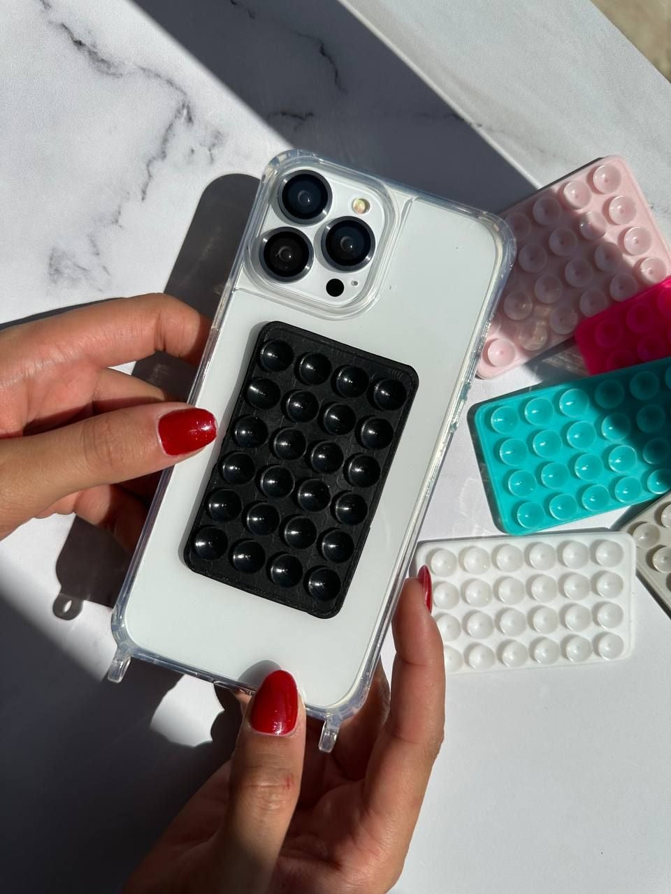 Removable Silicone Double Sided Suction Phone Holder