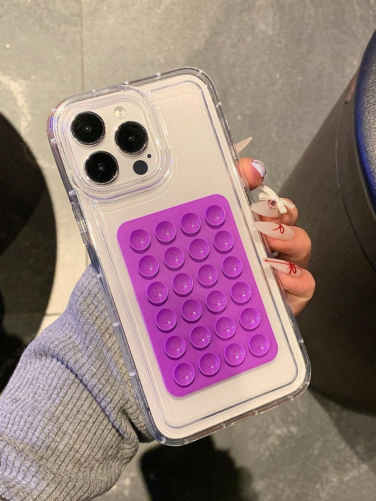 Removable Silicone Double Sided Suction Phone Holder