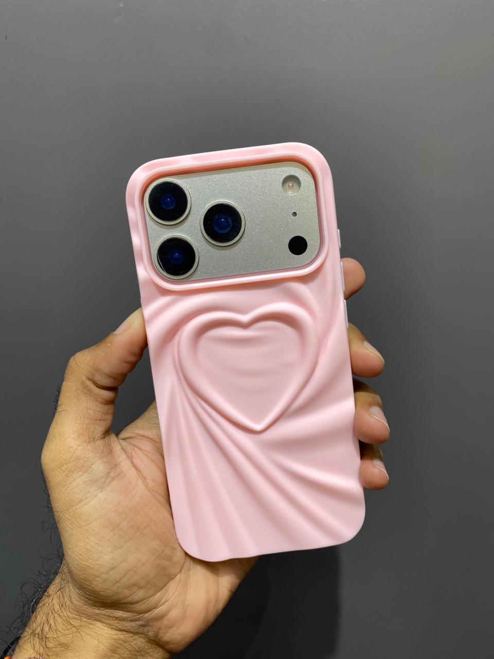iPhone 17 Pro 3D Heart Design Cover