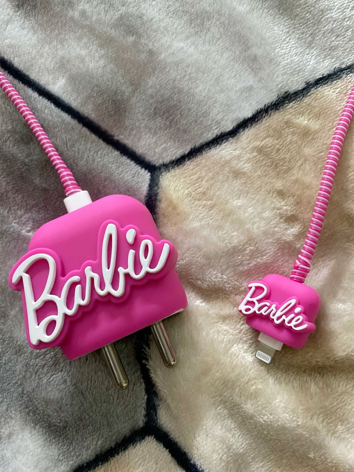 Iphone Charger Cover - Barbie (With Wire Protector)
