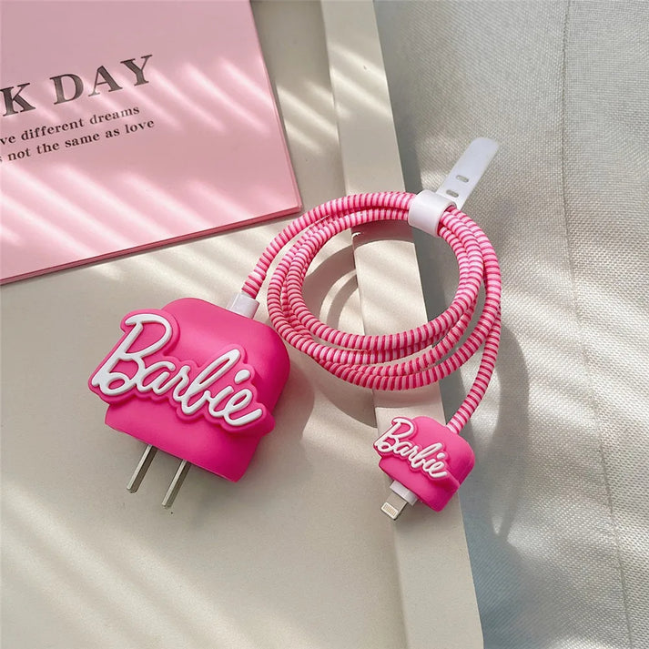 Iphone Charger Cover - Barbie (With Wire Protector)