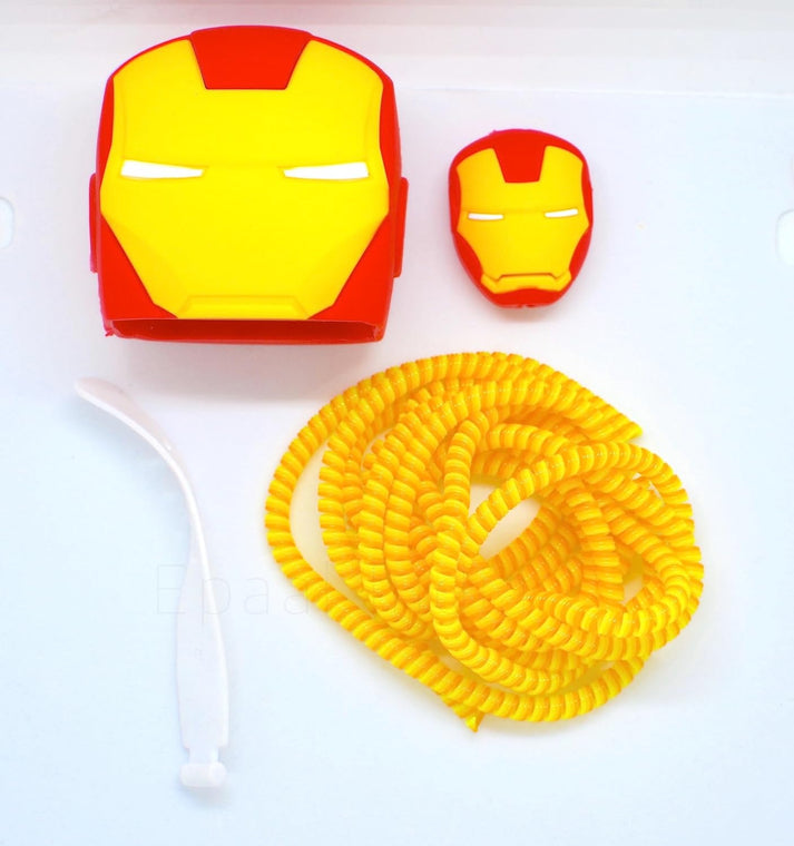 Iphone Charger Cover - Ironman (With Wire Protector)
