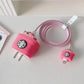Iphone Charger Cover - Starbucks - Pink (With Wire Protector)