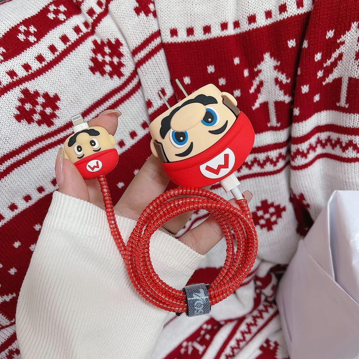Iphone Charger Cover - Mario (With Wire Protector)
