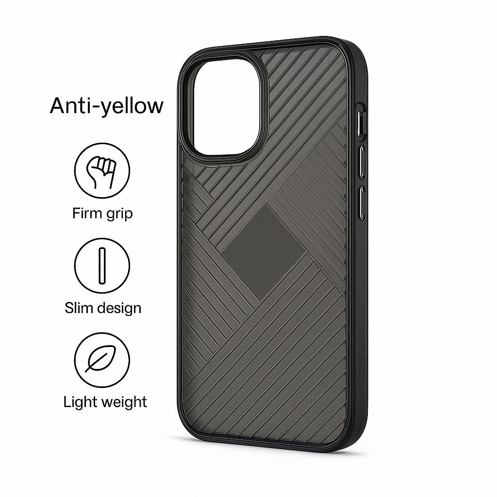 Iphone 16 Pro Max Zig-Zag Lining Transparent Cover