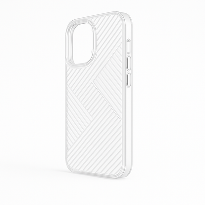 Iphone 15 Pro Max Zig-Zag Lining Transparent Cover