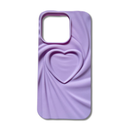 Iphone 16 3D Heart Design Cover