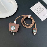 Iphone Charger Cover - Starbucks Original Cup (With Wire Protector)