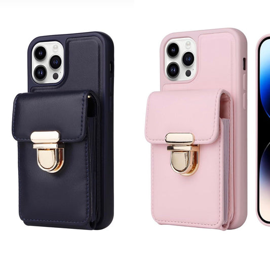 Iphone 14 Pro Crossbody Wallet Lanyard Cover (6 Card Slots)