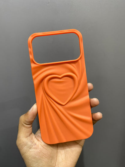 iPhone 17 Pro Max 3D Heart Design Cover