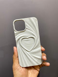 Iphone 16 3D Heart Design Cover