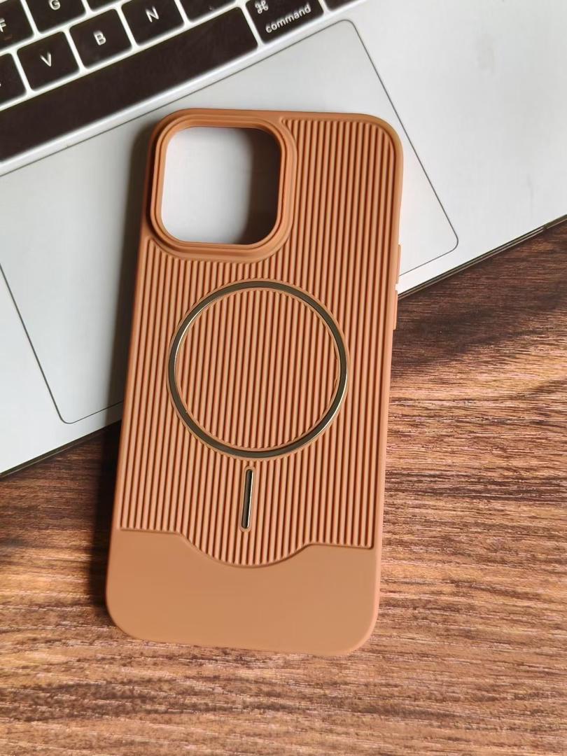 iPhone Magsafe Line Design Cover (Brick Orange)