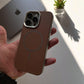 iPhone Luxury Leather Magsafe Cover (Brown)