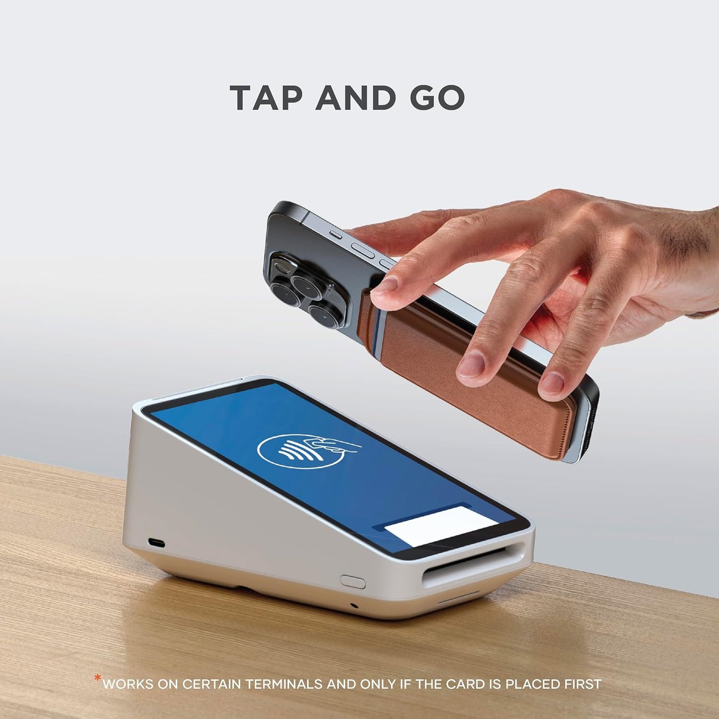 MagSafe Leather Stand Wallet (3-4 Cards Storage)