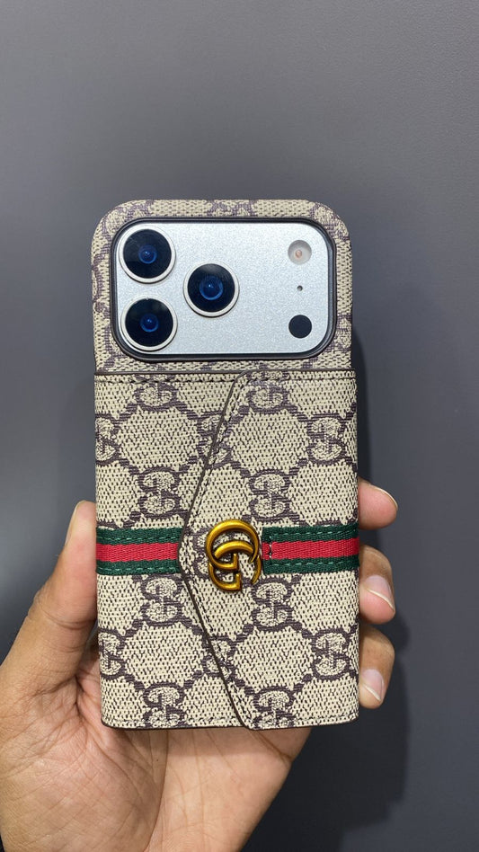 iPhone Luxury Design Wallet Cover (6 Pockets)