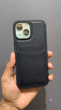 iPhone 15 Premium Leather Wallet Cover