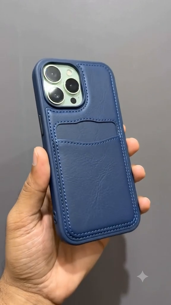 iPhone 15 Premium Leather Wallet Cover
