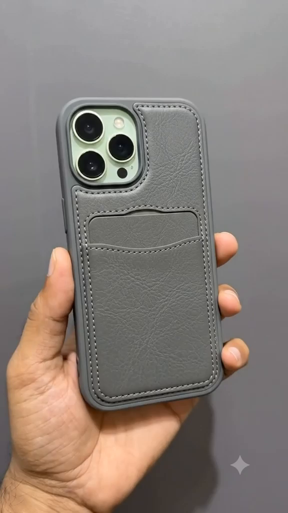 iPhone 15 Premium Leather Wallet Cover